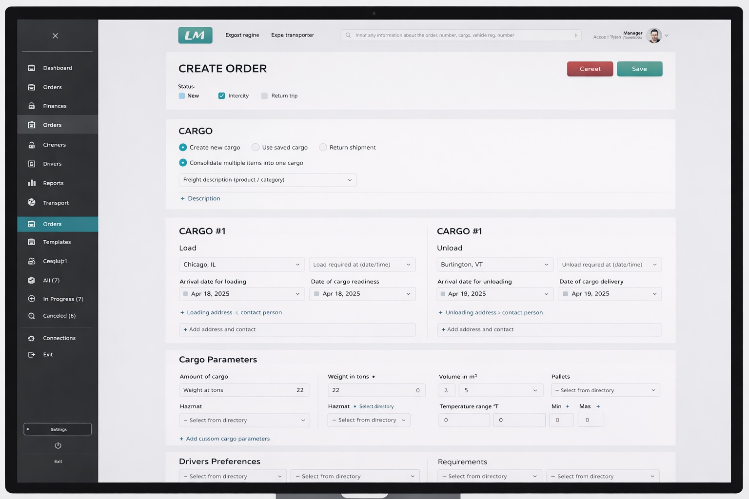 Piattaforma di gestione logistica e operations